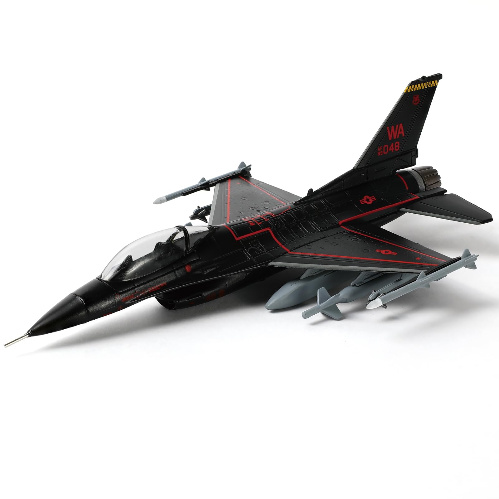 NUOTIE 1/100 F-16C Fighting Falcon Fighter Modelo Metal DieCast